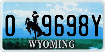 WY license plate 09698Y