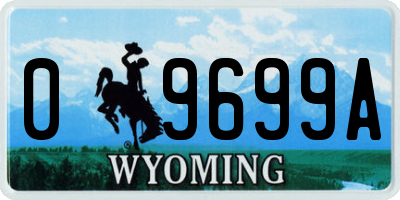 WY license plate 09699A