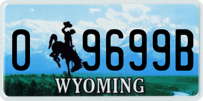 WY license plate 09699B