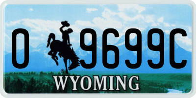 WY license plate 09699C