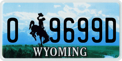 WY license plate 09699D