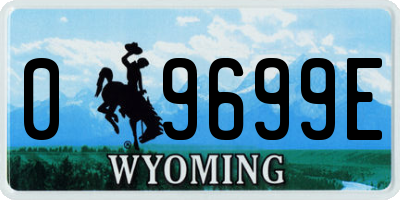 WY license plate 09699E