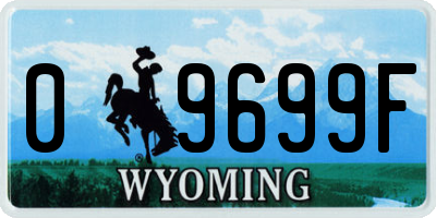 WY license plate 09699F