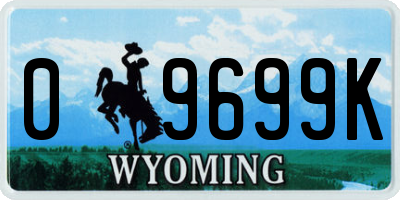 WY license plate 09699K