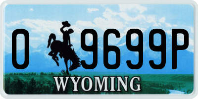WY license plate 09699P