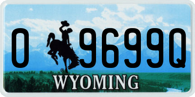 WY license plate 09699Q