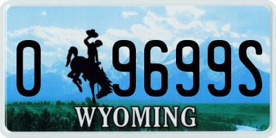 WY license plate 09699S