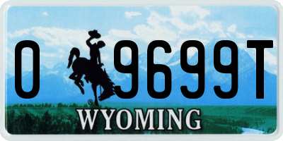 WY license plate 09699T