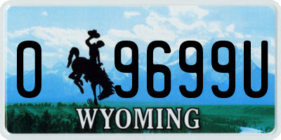 WY license plate 09699U
