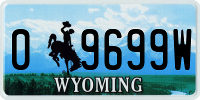 WY license plate 09699W