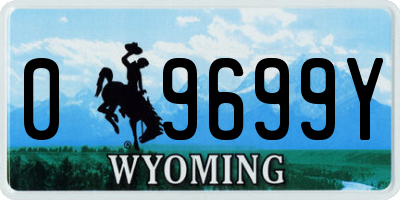 WY license plate 09699Y