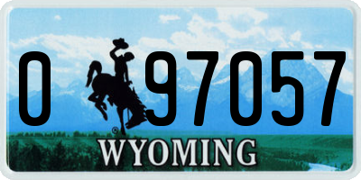 WY license plate 097057