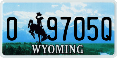 WY license plate 09705Q