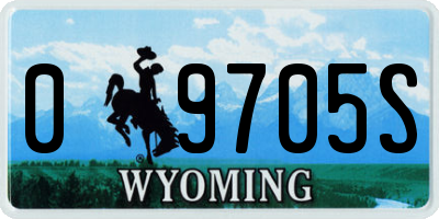 WY license plate 09705S