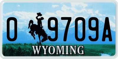 WY license plate 09709A