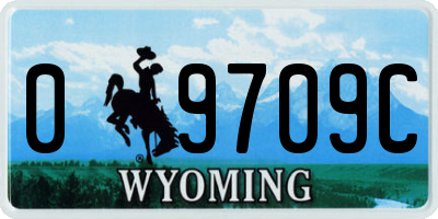 WY license plate 09709C