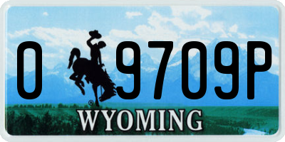 WY license plate 09709P