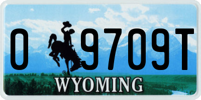 WY license plate 09709T