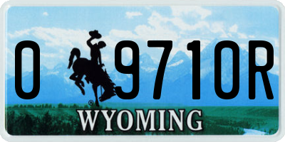 WY license plate 09710R