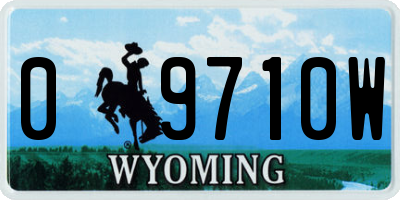 WY license plate 09710W