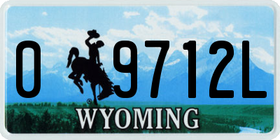 WY license plate 09712L