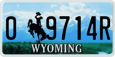 WY license plate 09714R
