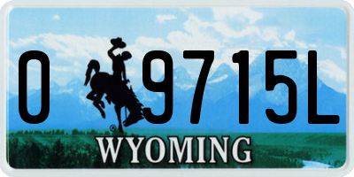 WY license plate 09715L
