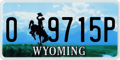WY license plate 09715P