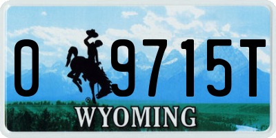 WY license plate 09715T