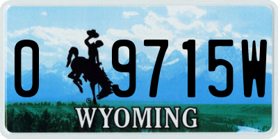 WY license plate 09715W