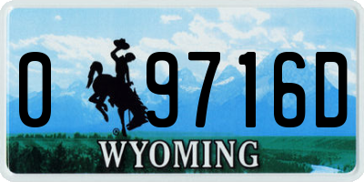 WY license plate 09716D