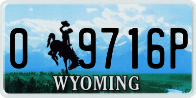 WY license plate 09716P