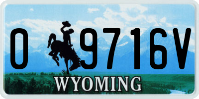 WY license plate 09716V
