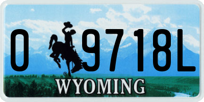WY license plate 09718L