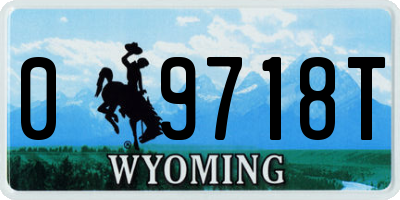 WY license plate 09718T