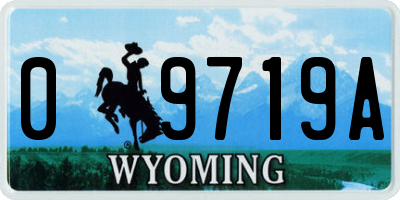 WY license plate 09719A