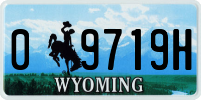 WY license plate 09719H