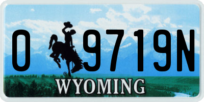 WY license plate 09719N