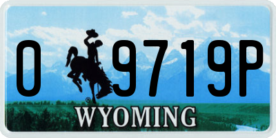 WY license plate 09719P