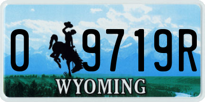 WY license plate 09719R