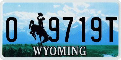 WY license plate 09719T
