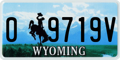 WY license plate 09719V
