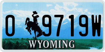 WY license plate 09719W