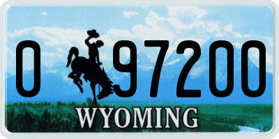 WY license plate 097200
