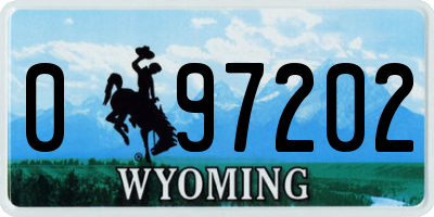 WY license plate 097202