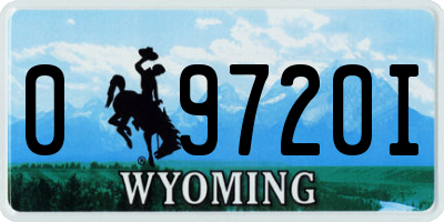 WY license plate 09720I