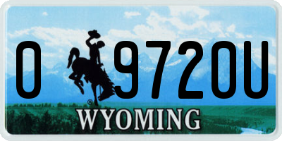 WY license plate 09720U