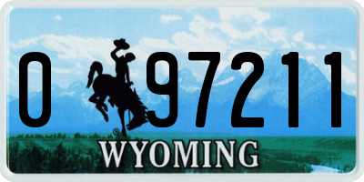 WY license plate 097211