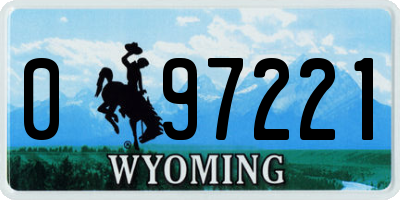 WY license plate 097221