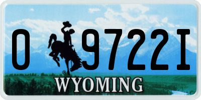 WY license plate 09722I